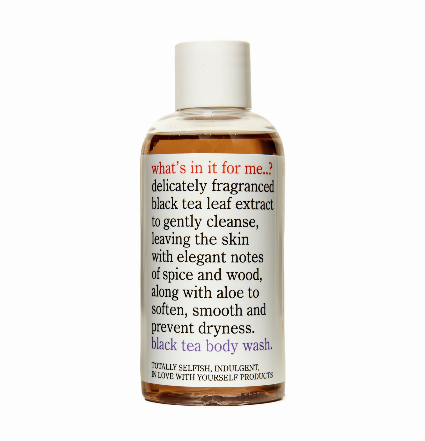 What's in it for me..? Black tea shower gel 100ml for all skin types