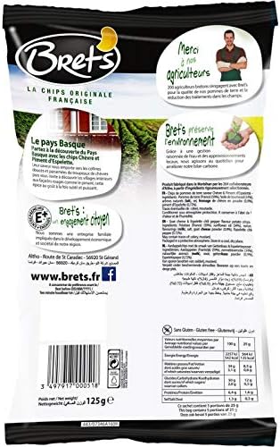 BRET'S - Patatas Fritas Sabor Cabra Y Pimiento De Espelette 125G - Pack De 4