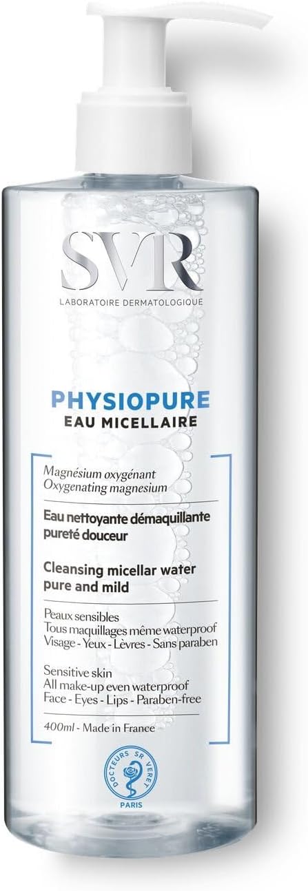 LABORATOIRE SVR – Eau Micellaire Douce pour Peaux Sensibles, Démaquillage Efficace (400 ml) – Pack de 2 – Vendu par lot