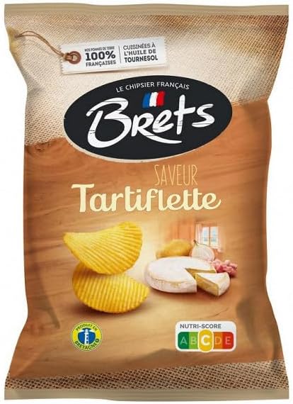 BRETS - Papas Fritas Sabor Tartiflette 125G - Pack de 4