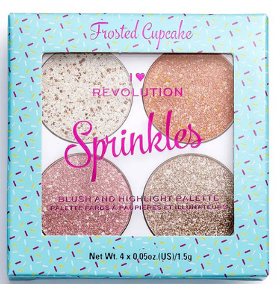 Makeup Revolution Blush & Highlighter Palette - Sprinkles - Frosted Cupcake