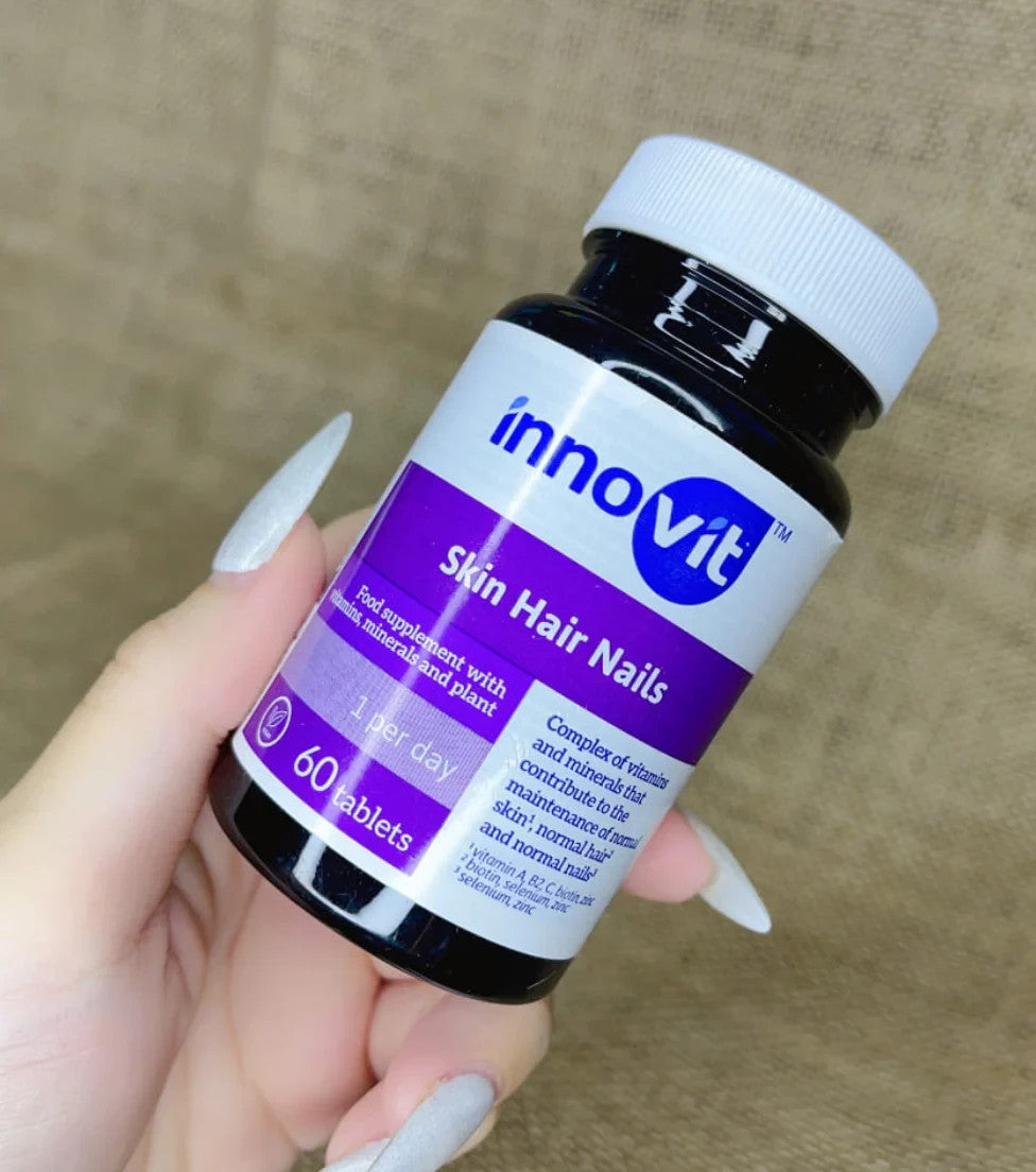 Complément alimentaire Innovit Skin Hair Nails pouce et réparation ongle cheveux