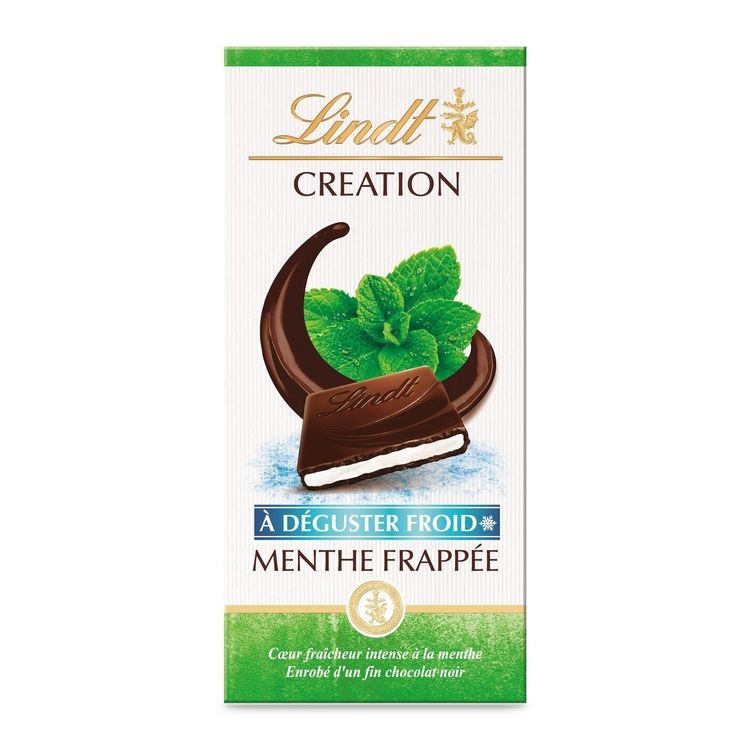 Tablette de Chocolat Création Menthe Frappée LINDT La tablette de 150g