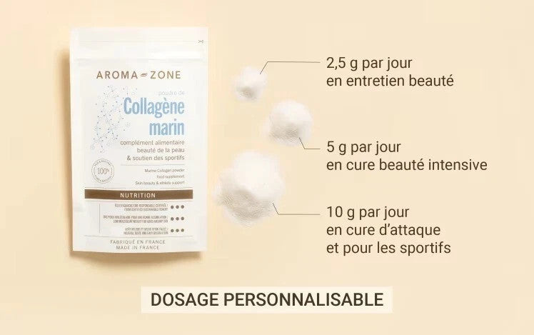 Aroma Zone Collagène Marin 250g Poudre Bien être Peau Cheveux Articulations