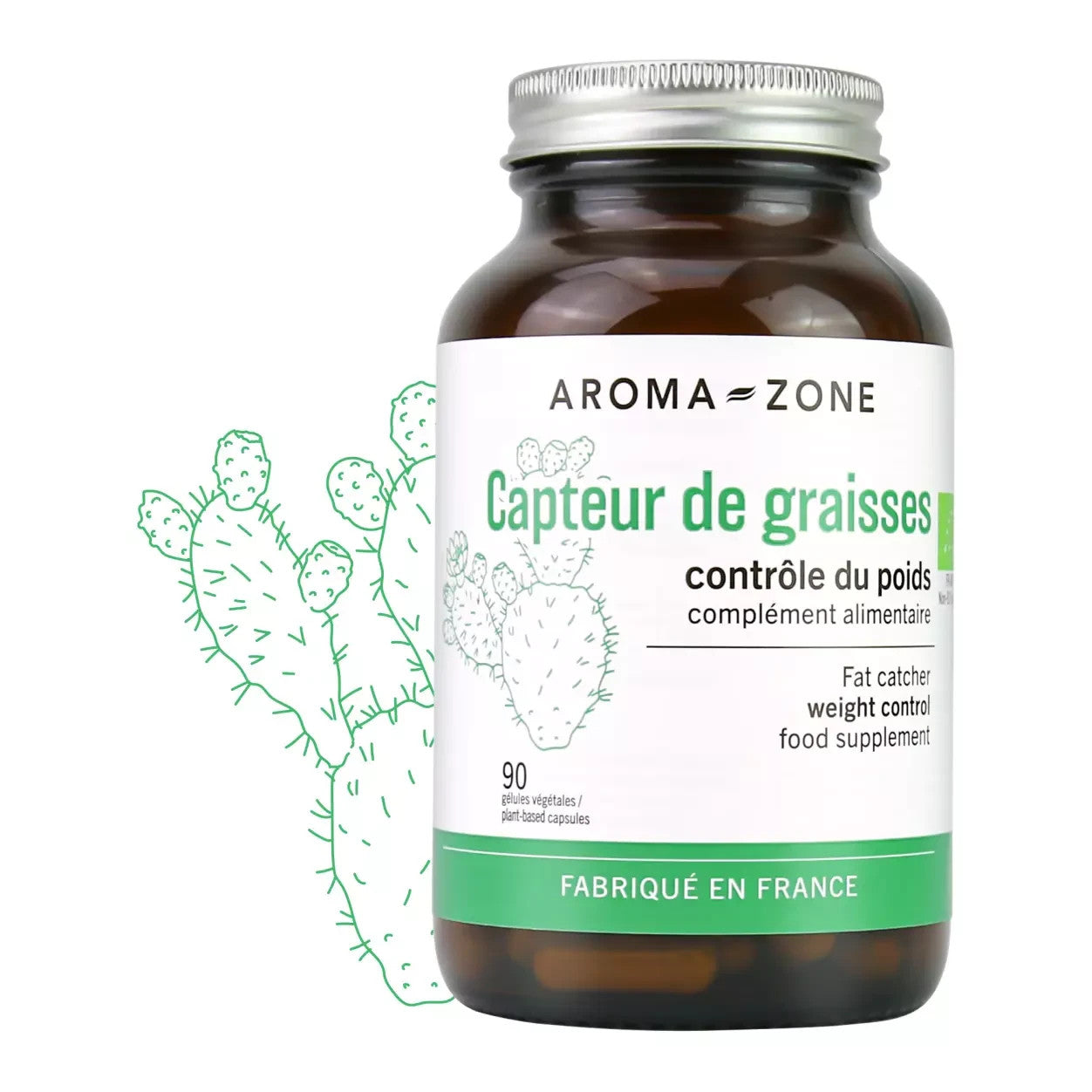 Aroma-Zone Capteur de Graisse Bio 90 Gélules Perte de Poids Minceur Naturel Neuf