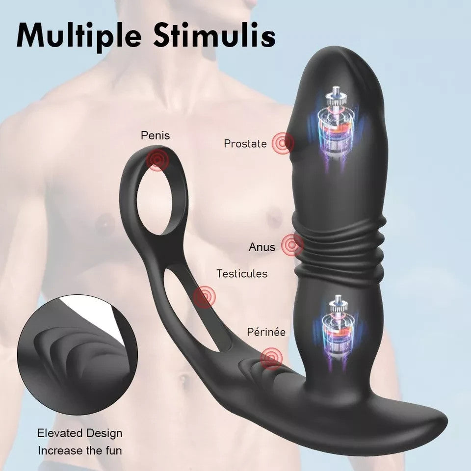 24h/48h Vibromasseur Sextoy plug Anal Va Et Viens point G Prostate télécommande
