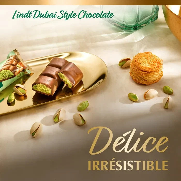 Lindt Dubaï Style barre de chocolat Lait 40 g | Pistache & Kadayif | Dubai