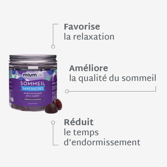 Complément Alimentaire Sommeil Miumlab Sans Sucres Gummies X42