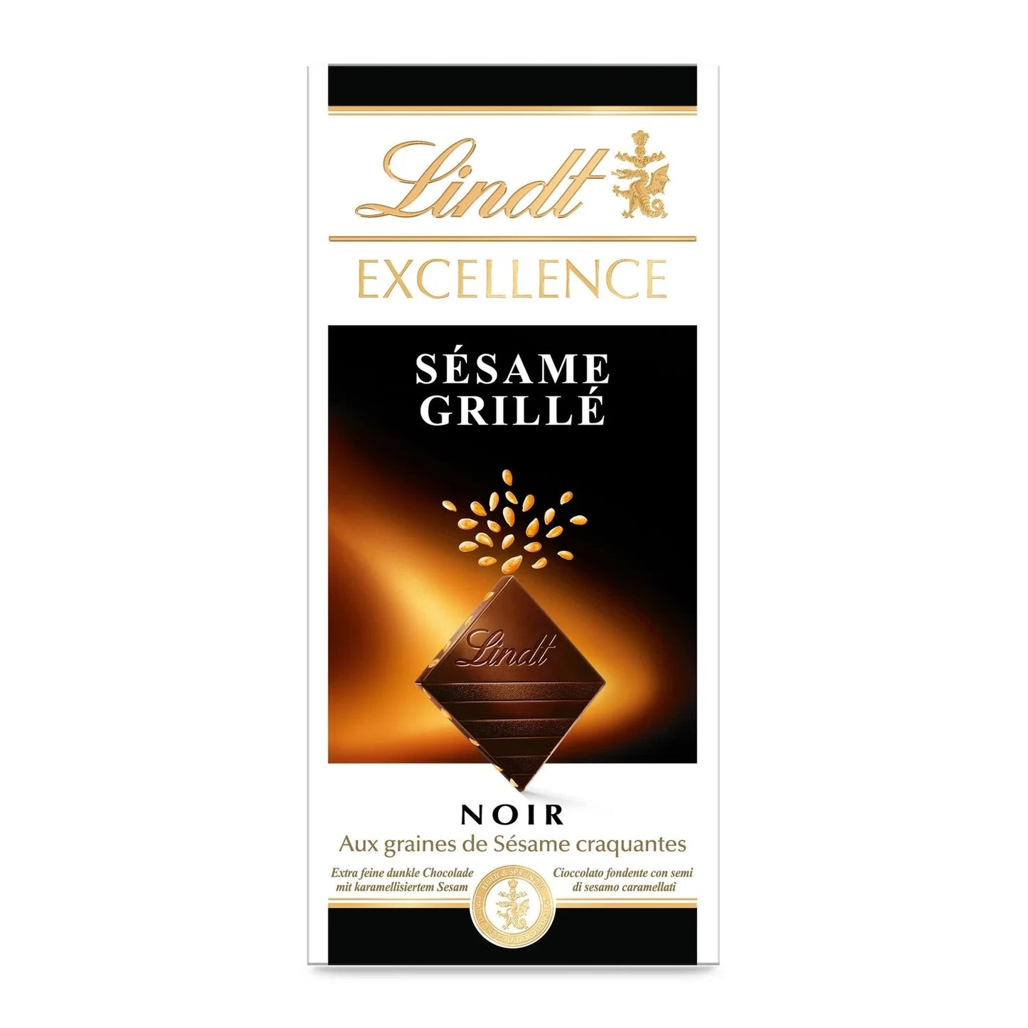 Tablette de Chocolat Noir Excellence Sésame Grillé LINDT La tablette de 100g