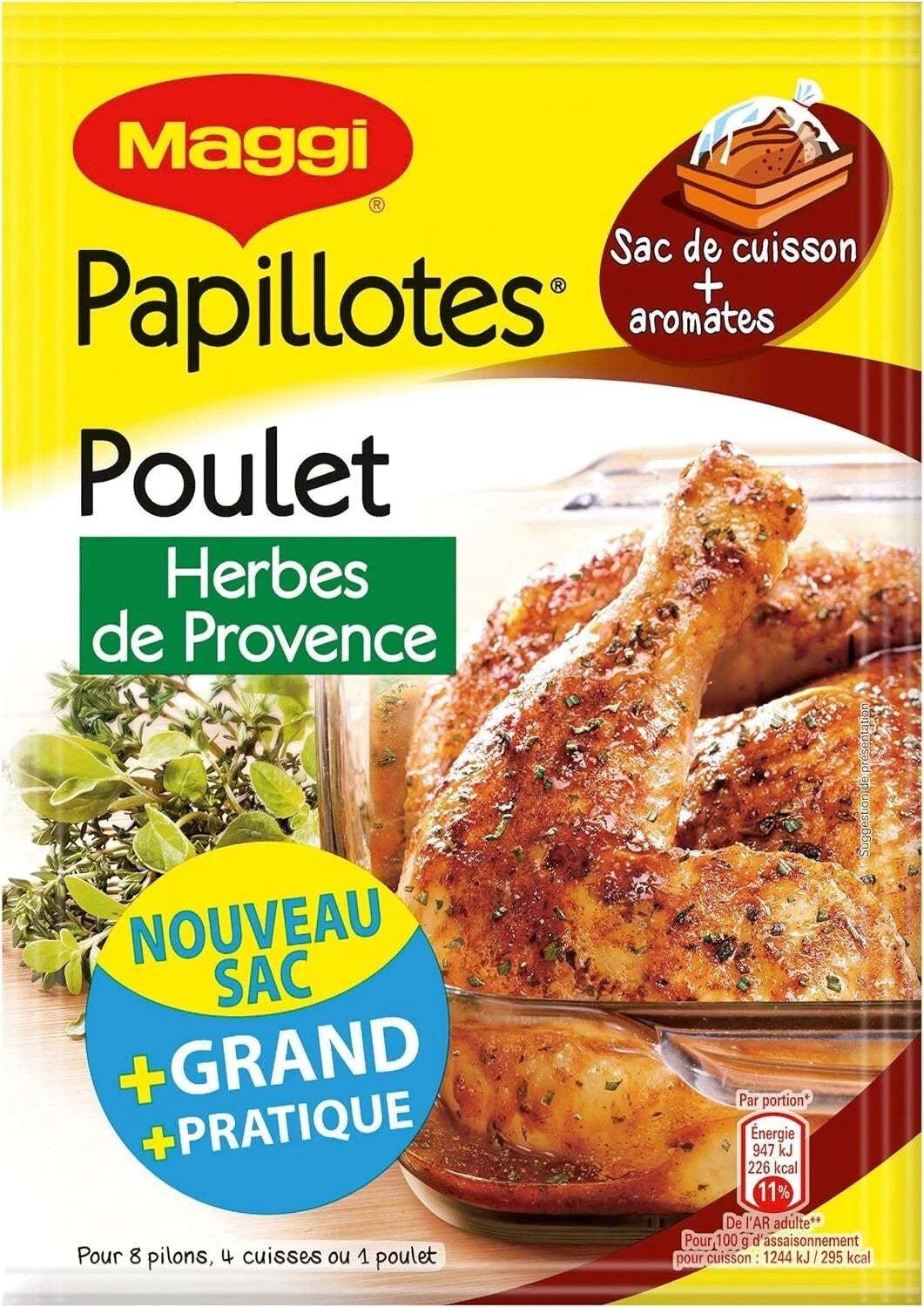 Maggi Papillotes Poulet Herbes de Provence (1 Sachet) - 34g