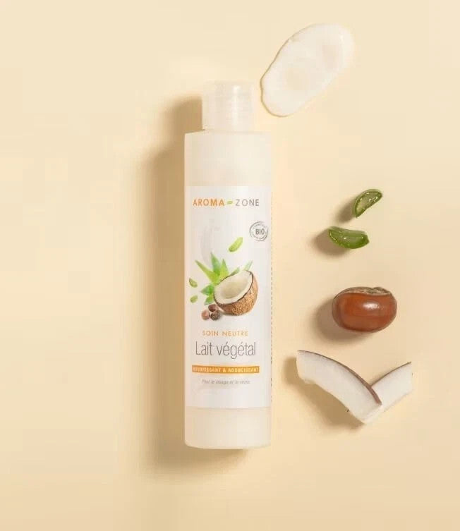AROMA-ZONE LAIT VEGETAL NEUTRE 200ML HYDRATANT ET NOURRISSANT