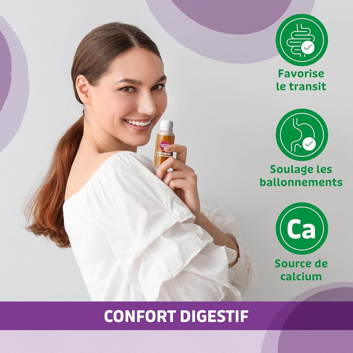 GAYELORD HAUSER Fenugrec Shot digestion Menthe poivrée Favorise la digestion FR