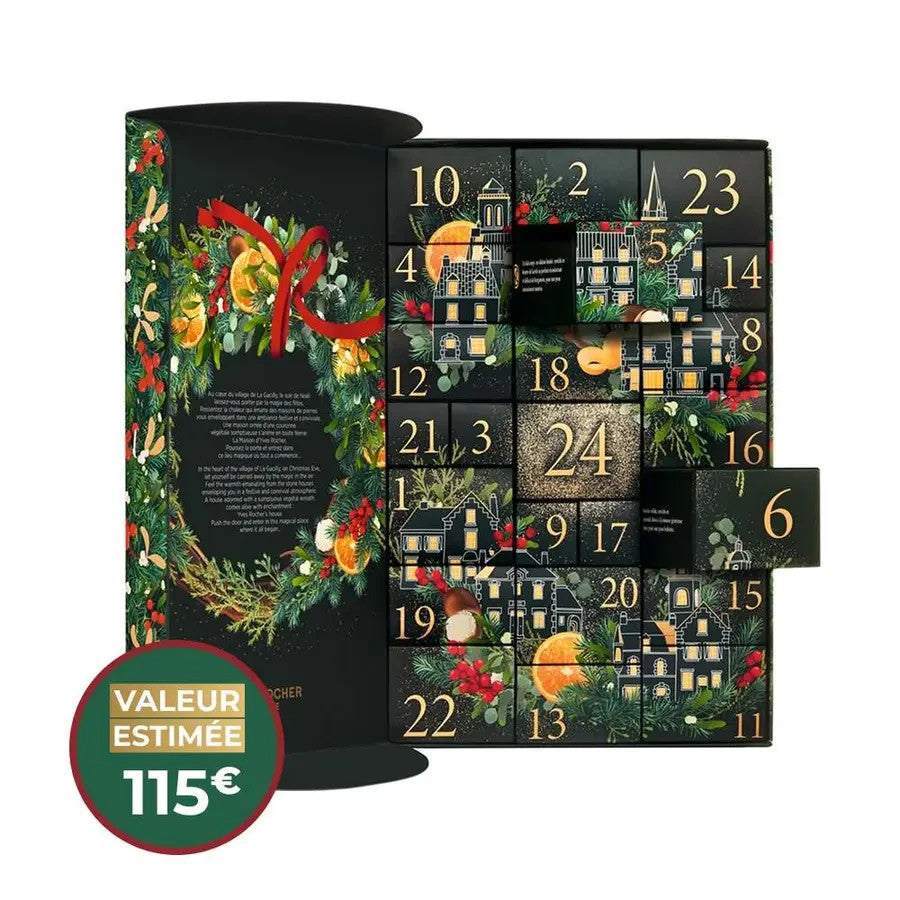NEUF YVES ROCHER CALENDRIER DE L’AVENT 2025 A TIROIRS / 24 PRODUITS DE BEAUTE