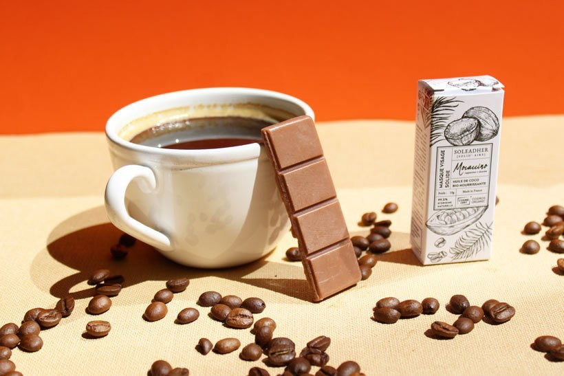 Masque SOLEADHER visage solide Mocaccino NEUF à l'huile de coco bio nourrissante