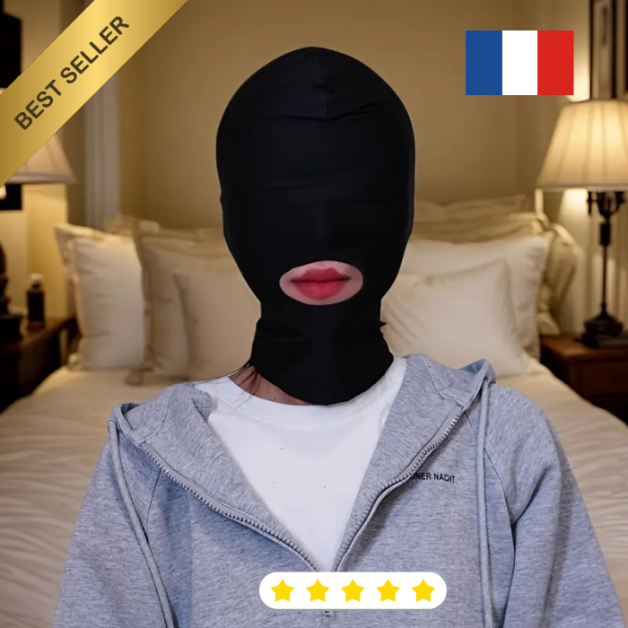 MASQUE INTÉGRALE STYLE BDSM AVEC OUVERTURE AU NIVEAU DE LA BOUCHE CAGOULE