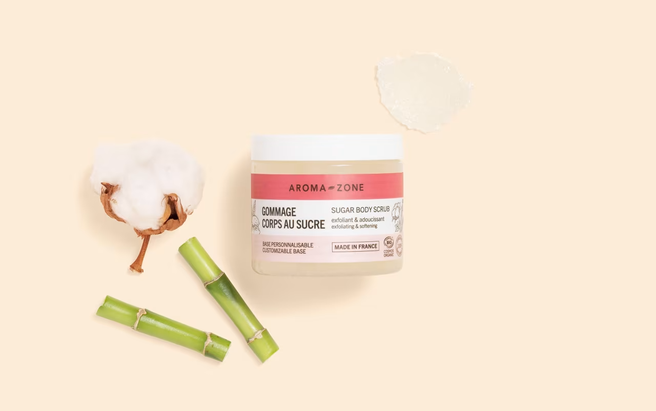 Aroma-zone Gommage corps au sucre BIO Exfoliant