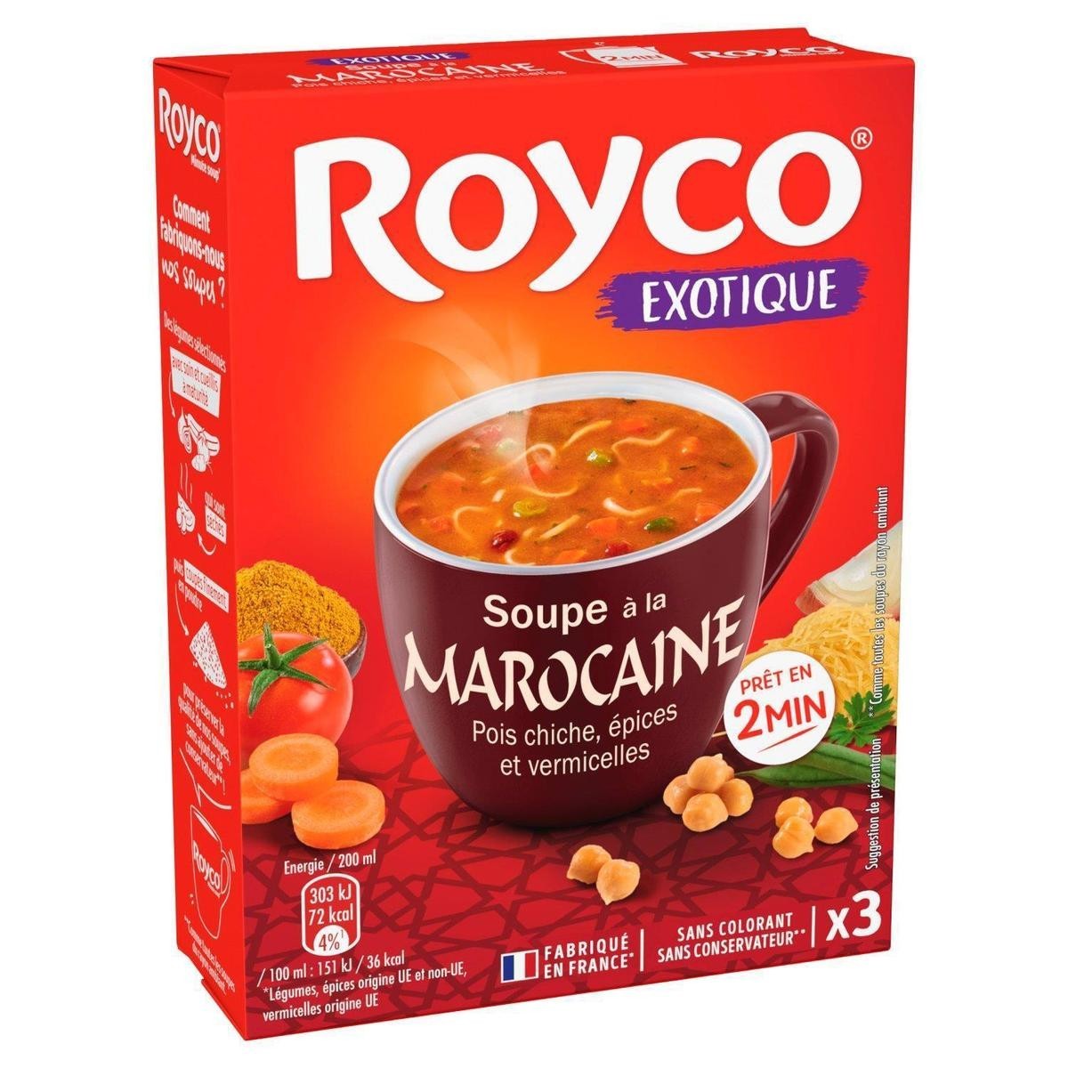 Royco - Soupe à la marocaine, pois chiches, vermicelle & épices x3 sachets