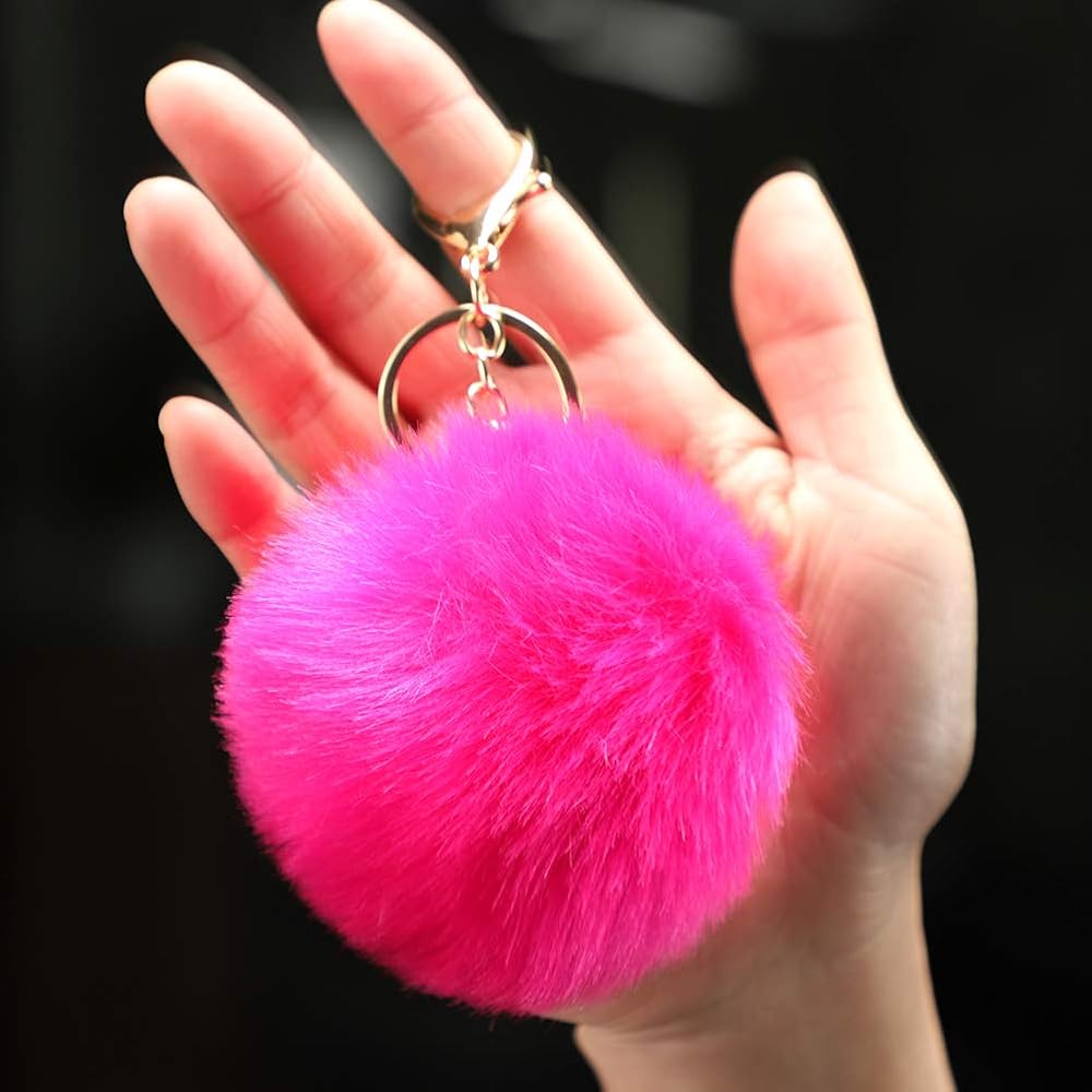 Keychain Bag Charm Soft Fur Pom-Pom Fashion Gift Idea Car Women Girl