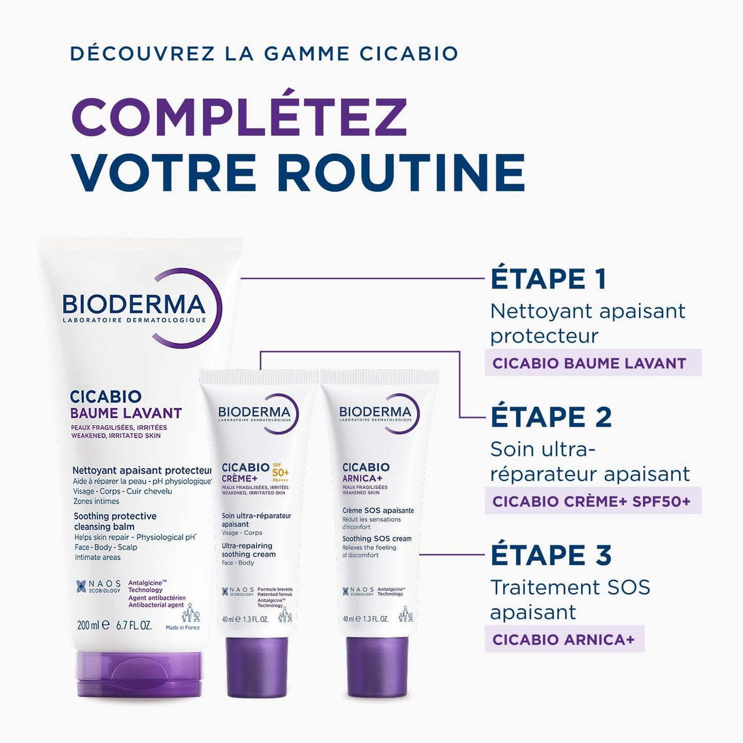 BIODERMA Cicabio Arnica+ Crème pour peau irritée et abîmée - Le soin SOS qui résorbe et décongestionne, idéal contre les chocs, bosses et écorchures - Pour toute la famille - Tube 40 ml