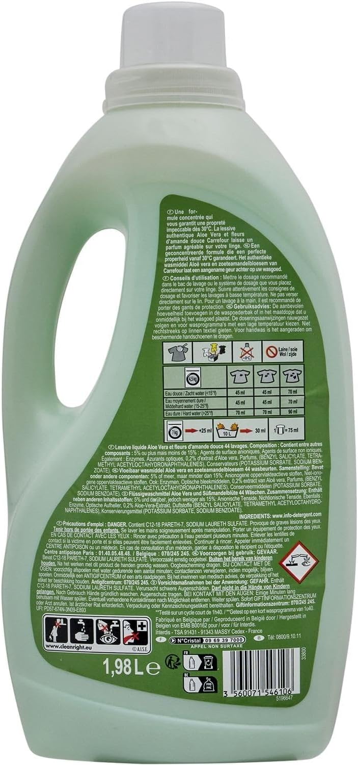 CARREFOUR ESSENTIAL aloe vera fleurs amande douce - lot de 3