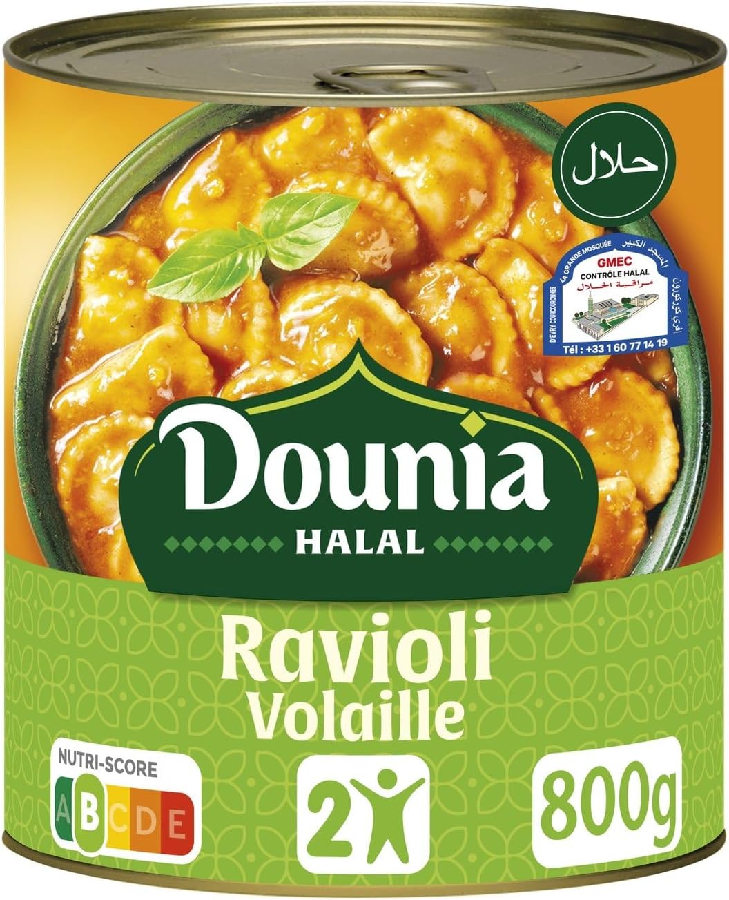 DOUNIA HALAL – Ravioli Volaille Savoureux, Texture Fondante et Goût Authentique (Boîte 800g) - lot de 3 - Vendu par Lot