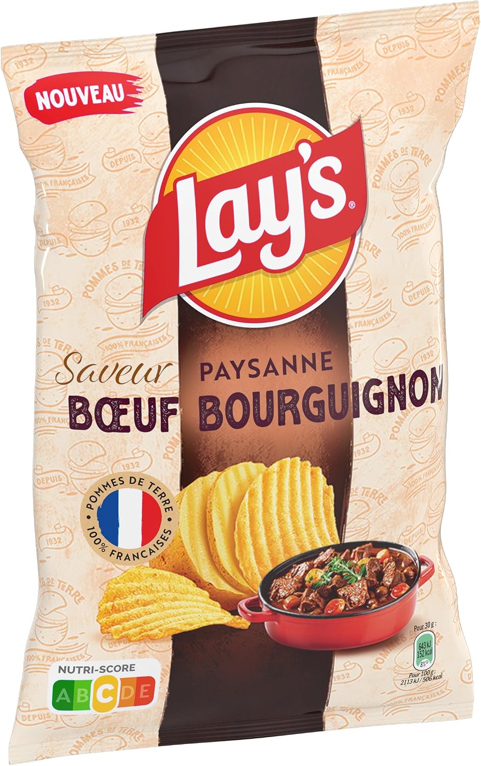 Lay's Patatas Sabor Carne a la Borgoña 120g