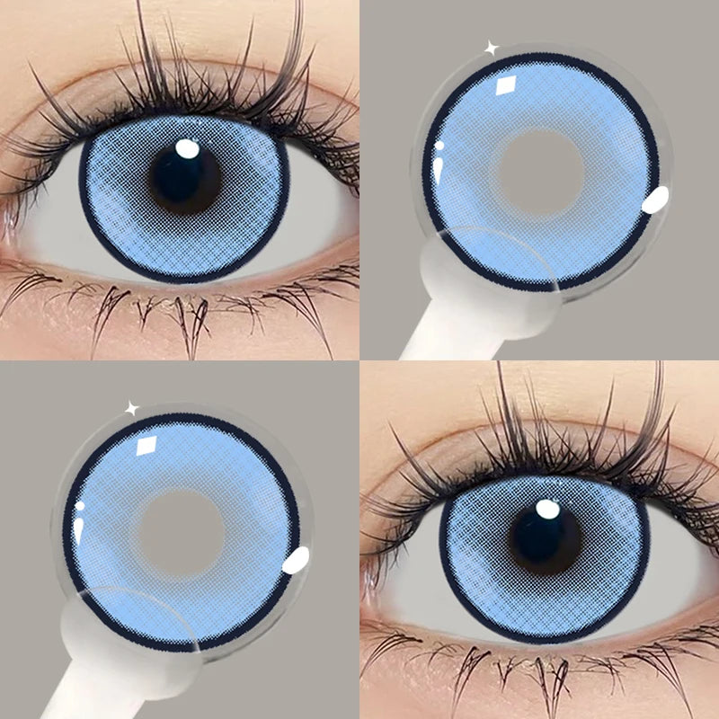 Lentilles de Contact Bleues Naturelles – Effet Réaliste, Confort 1 An | Lentilles Couleur Yeux