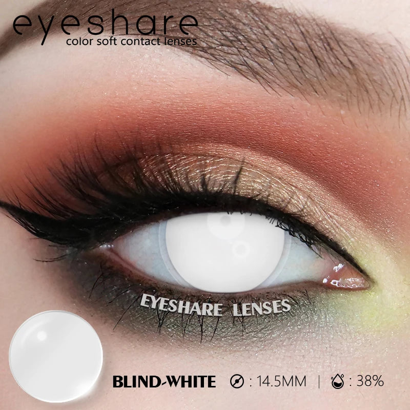 1 paire de lentilles de contact colorées pour cosplay, style anime, lentilles - 1 an