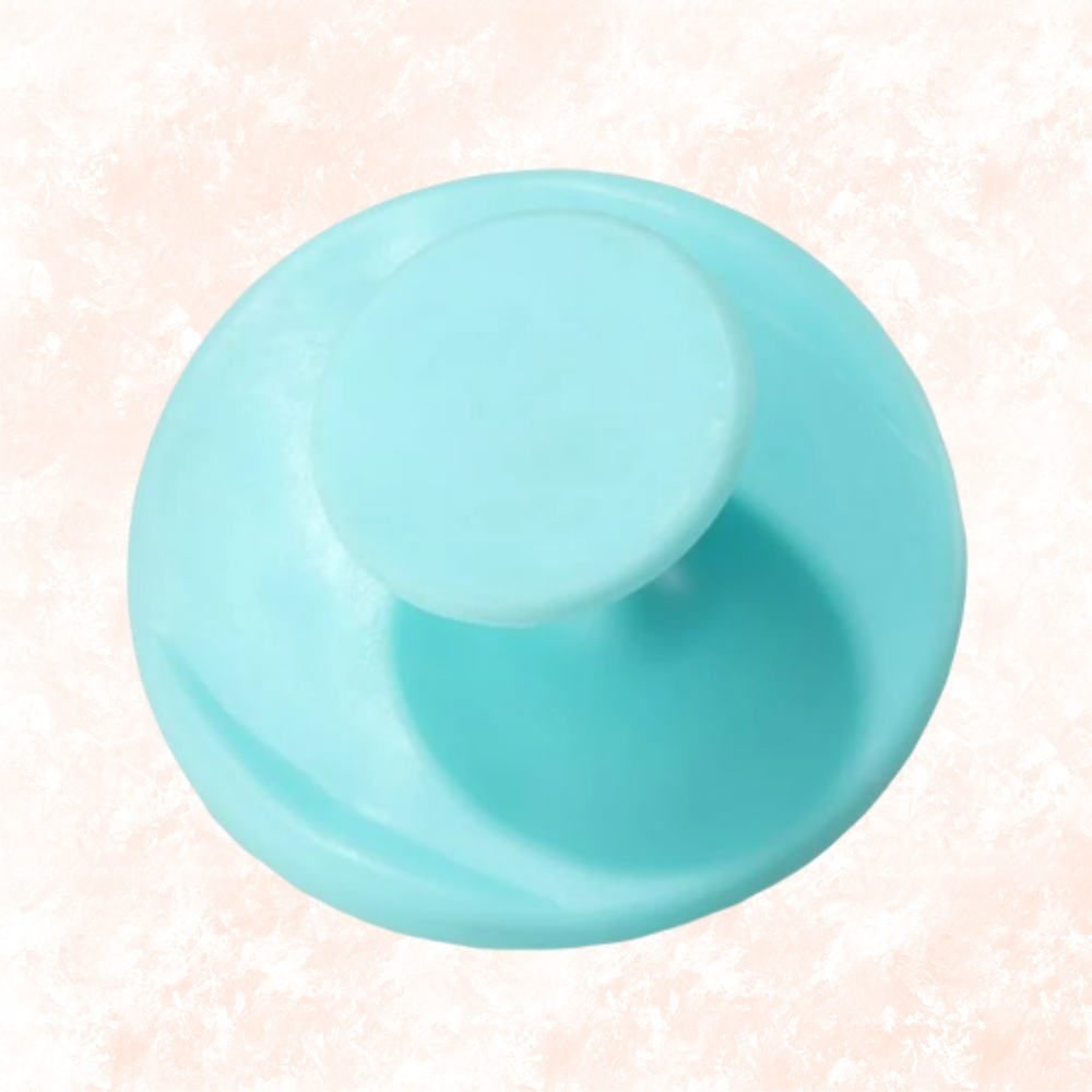 Brosse shampoing massage de tête en silicone doux 2 en 1 Vert d'eau
