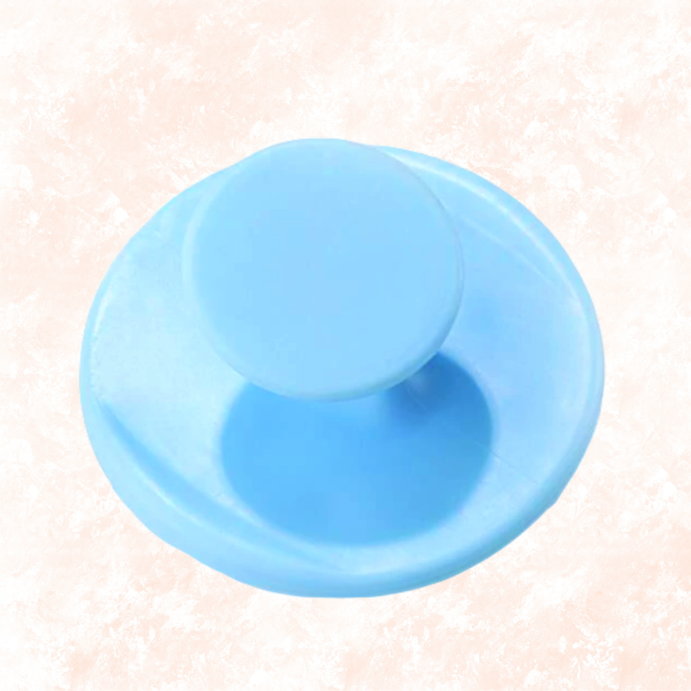 Brosse shampoing massage de tête en silicone doux 2 en 1 Bleu Azur
