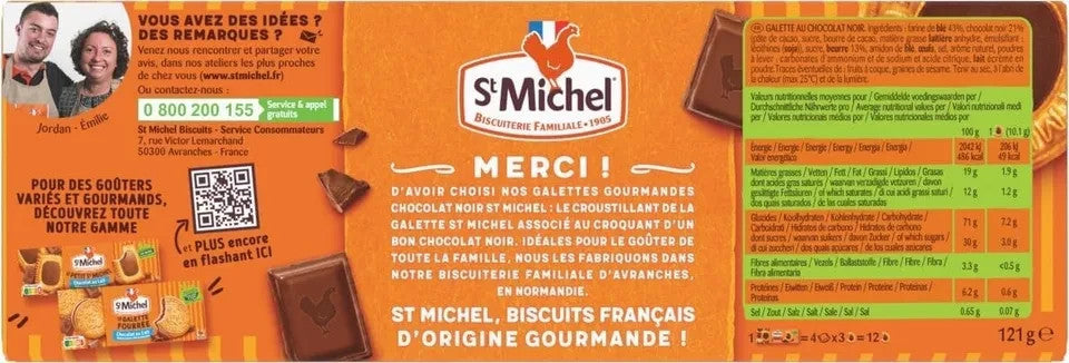 St Michel - Galettes au bon chocolat - La boîte de 121g