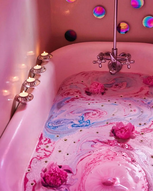 Boule de Bain effervescente "Je t'aime" parfum Lila 120gr - Mes Petits Moments