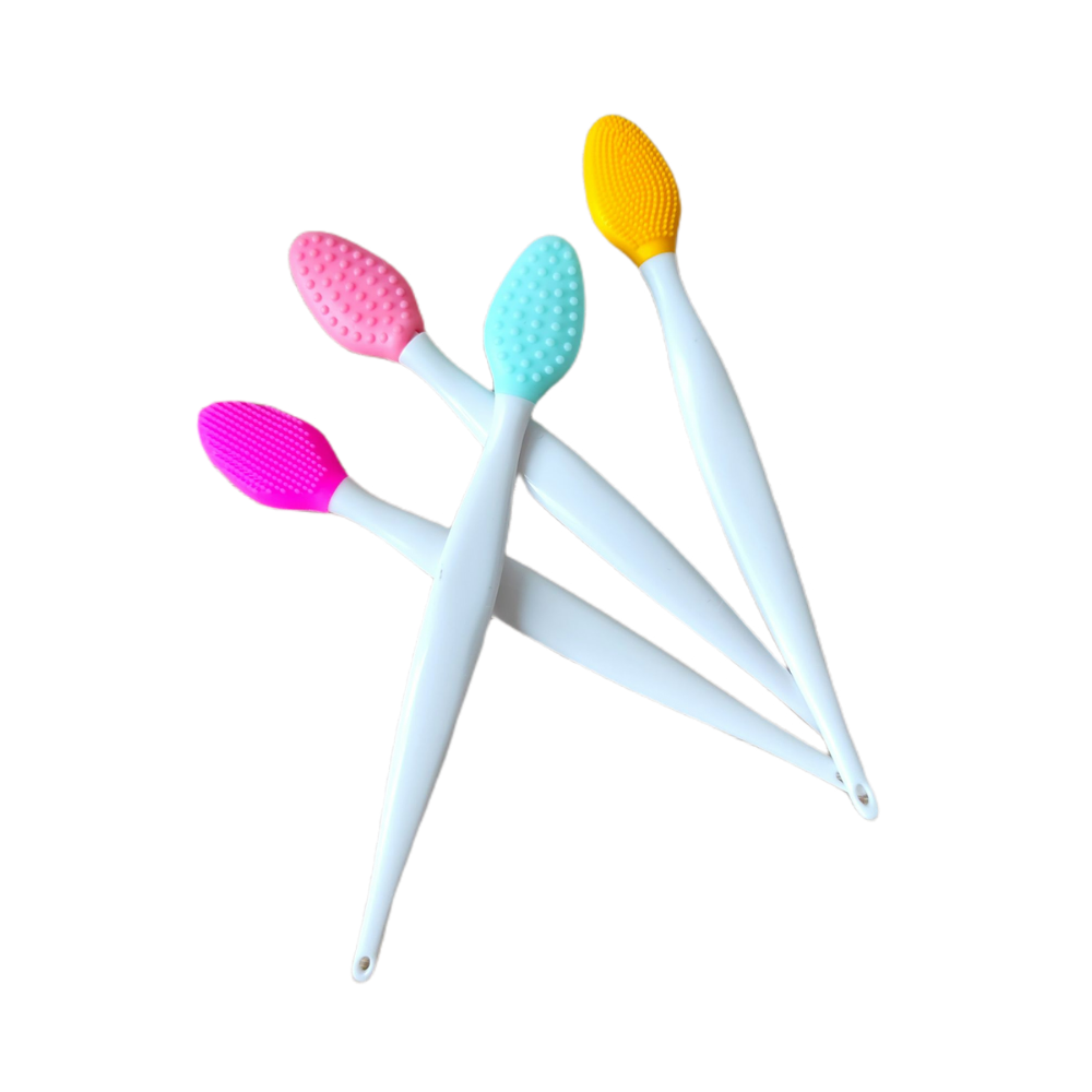 Brosse nettoyante exfoliante points noirs deux faces en silicone