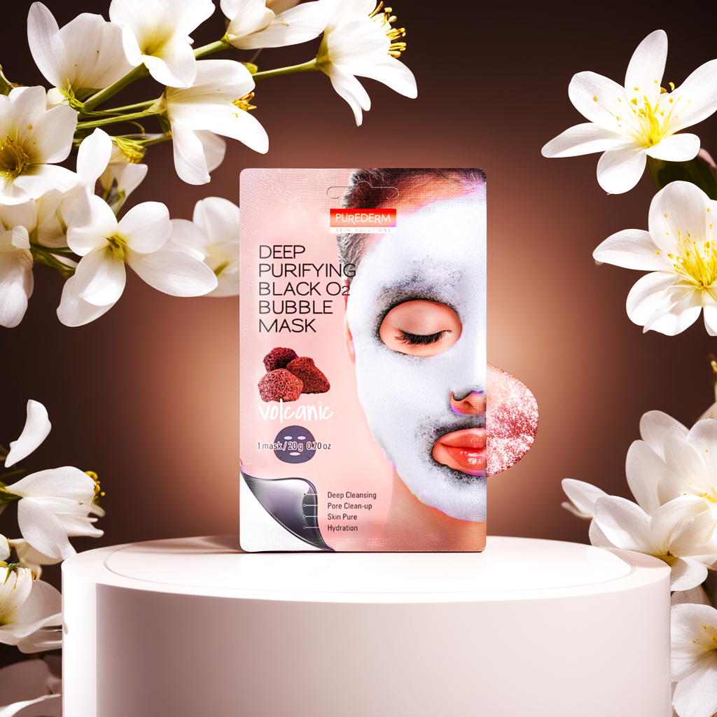 Masque visage coréen en tissu - bubble masque / masque bulles Collection de Purederm