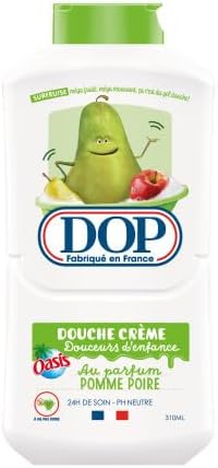 DOP Douche Crème Pomme Poire pH Neutre Peaux Sensibles Sans Savon 310ml