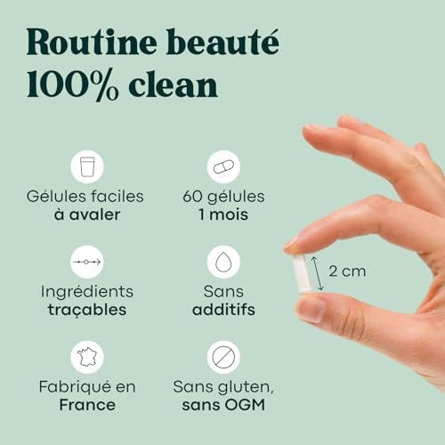 Collagene Marin + Acide Hyaluronique + Vitamine C, 120 Gélules - 2 Mois