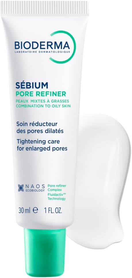 BIODERMA Sébium Pore Refiner – Soin correcteur dermatologique pour pores dilatés – Affine le grain de peau, réduit la brillance – Prescrit par des dermatologues – Tube 30 ml