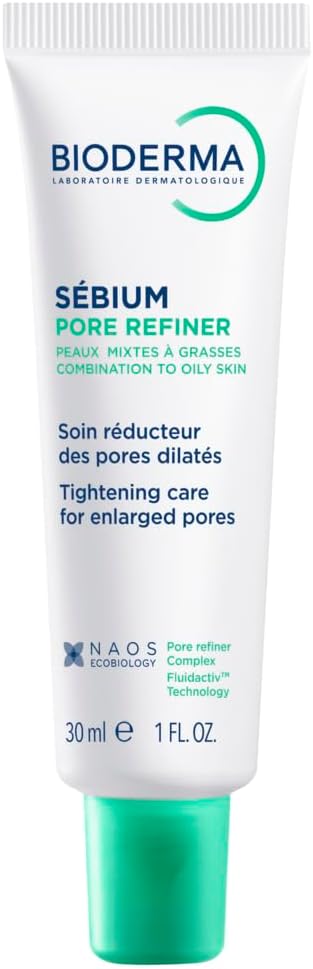 BIODERMA Sébium Pore Refiner – Soin correcteur dermatologique pour pores dilatés – Affine le grain de peau, réduit la brillance – Prescrit par des dermatologues – Tube 30 ml