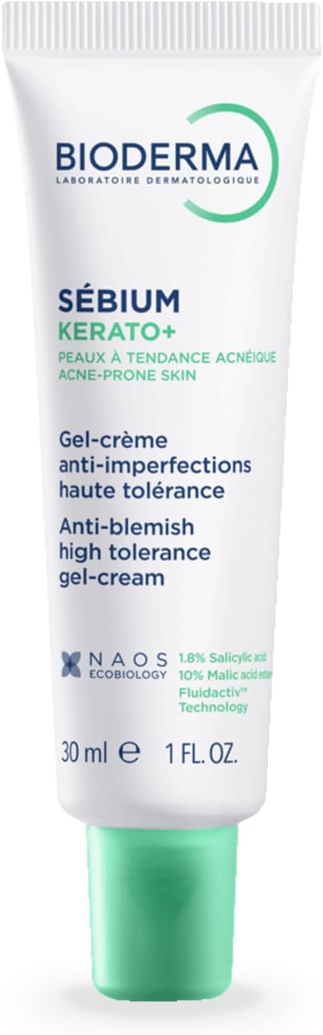 BIODERMA Sébium Kérato+ – Élimine boutons et points noirs – Crème anti-imperfections et anti-marques – Peaux à tendance acnéique – Prescrite par des dermatologues – Tube 30 ml