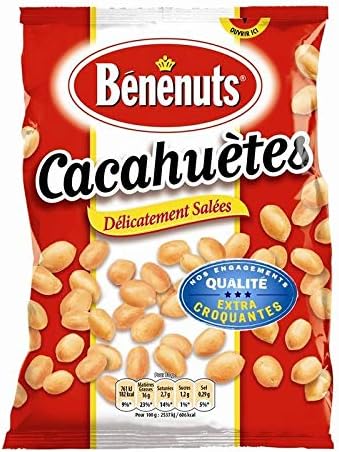 BÉNÉNUTS - Cacahuetes Tostados y Salados 410G - Pack de 4 - Oferta Especial