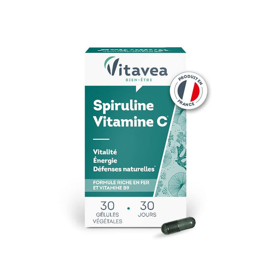 Vitavea Bien-être - Spiruline Vitamine C Fer & B9 Vitalité - 45 jours