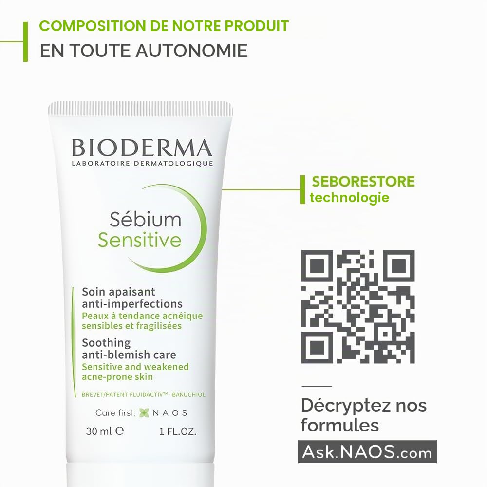 BIODERMA Sébium Sensitive Crème Anti-Imperfections, 30 ml