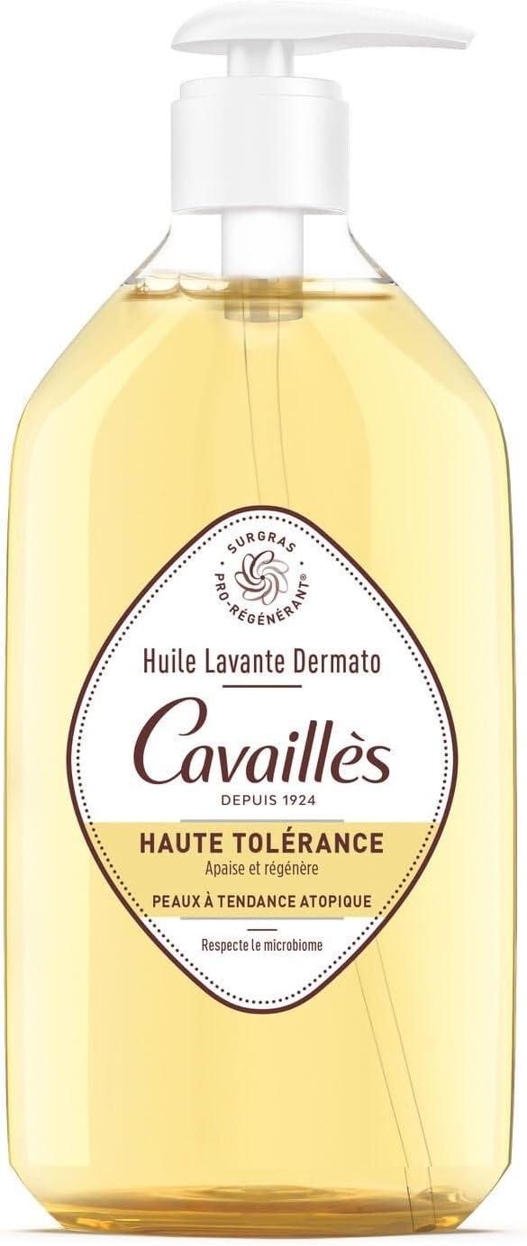 ROGÉ CAVAILLÈS Huile de Douche Corps Apaisante, Tolérance Optimale pour Peaux Sensibles, Parfum Lavande (500 ml) – Pack de 2 – Vendu par lot