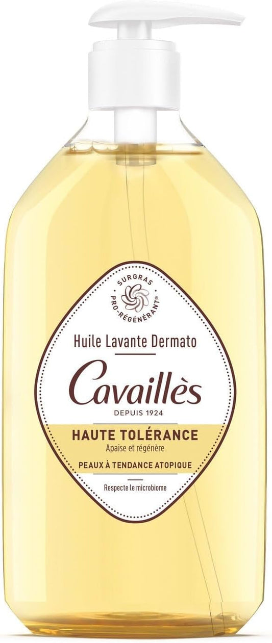 ROGÉ CAVAILLÈS Huile de Douche Corps Apaisante, Tolérance Optimale pour Peaux Sensibles, Parfum Lavande (500 ml) – Pack de 2 – Vendu par lot