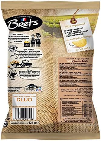 BRET'S - Patatas Fritas Sabor Camembert 125G - Pack De 4