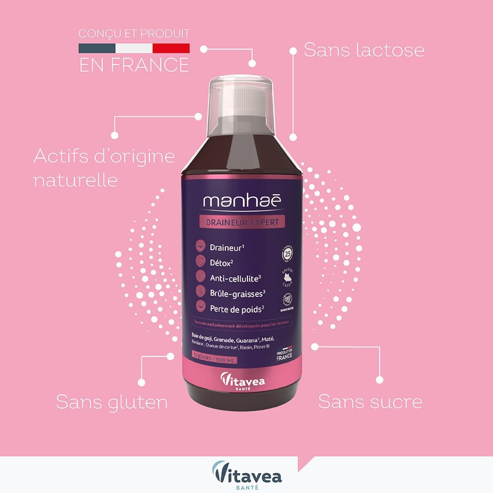 Vitavea Santé - Manhaé Draineur Expert - Bardane Pissenlit - Cure 10 jours