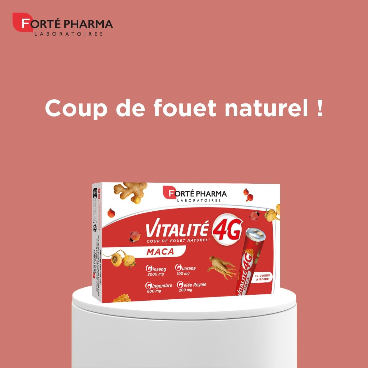 Forté Pharma Complément énergie Vitalité 4G MACA 10 unidoses à boire