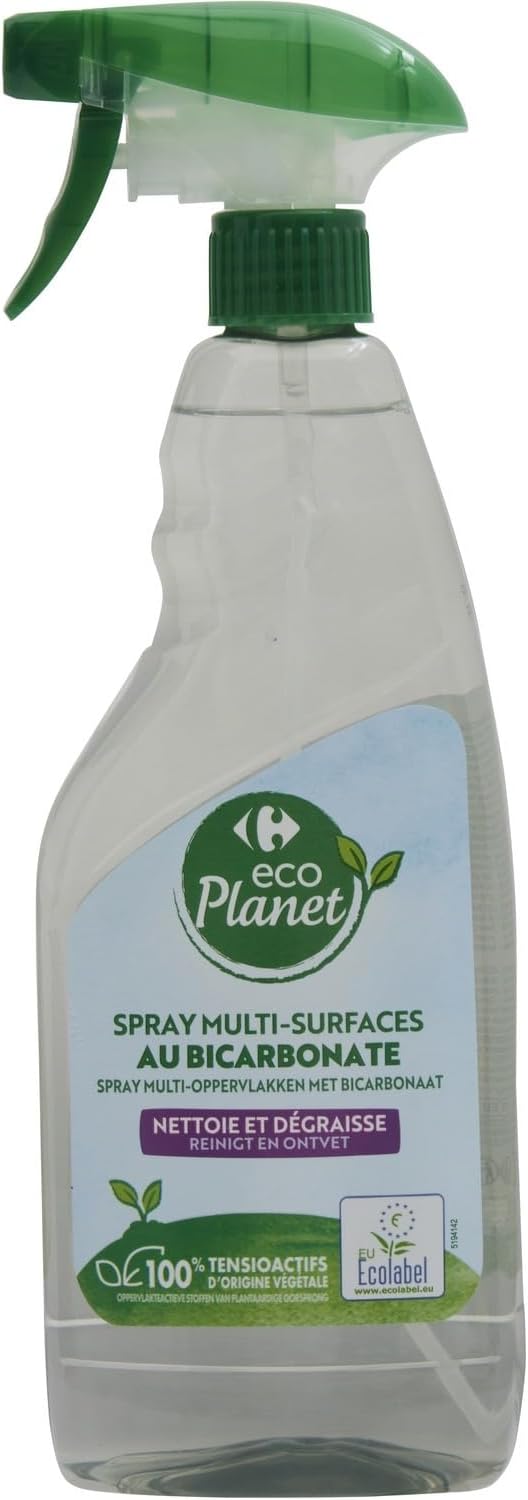 CARREFOUR ECO PLANET spray multi-surfaces au bicarbonate, 0,75L - Lot de 4