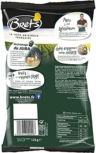 BRET'S - Patatas Fritas con Queso del Jura 125G - Pack de 4