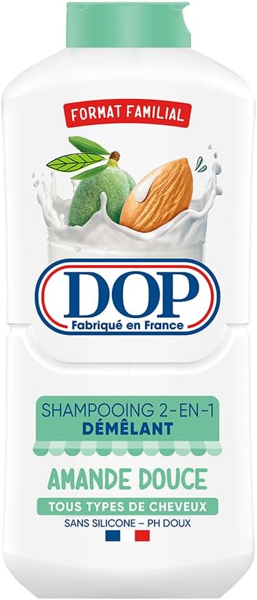 Champú y acondicionador 2 en 1 DOP desenredante almendra dulce sin silicona pH neutro todo tipo de cabello formato familiar 500ml